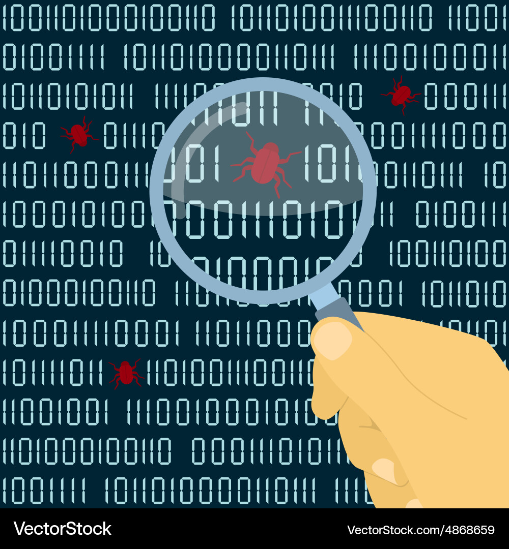 Software Bug Detection vector image