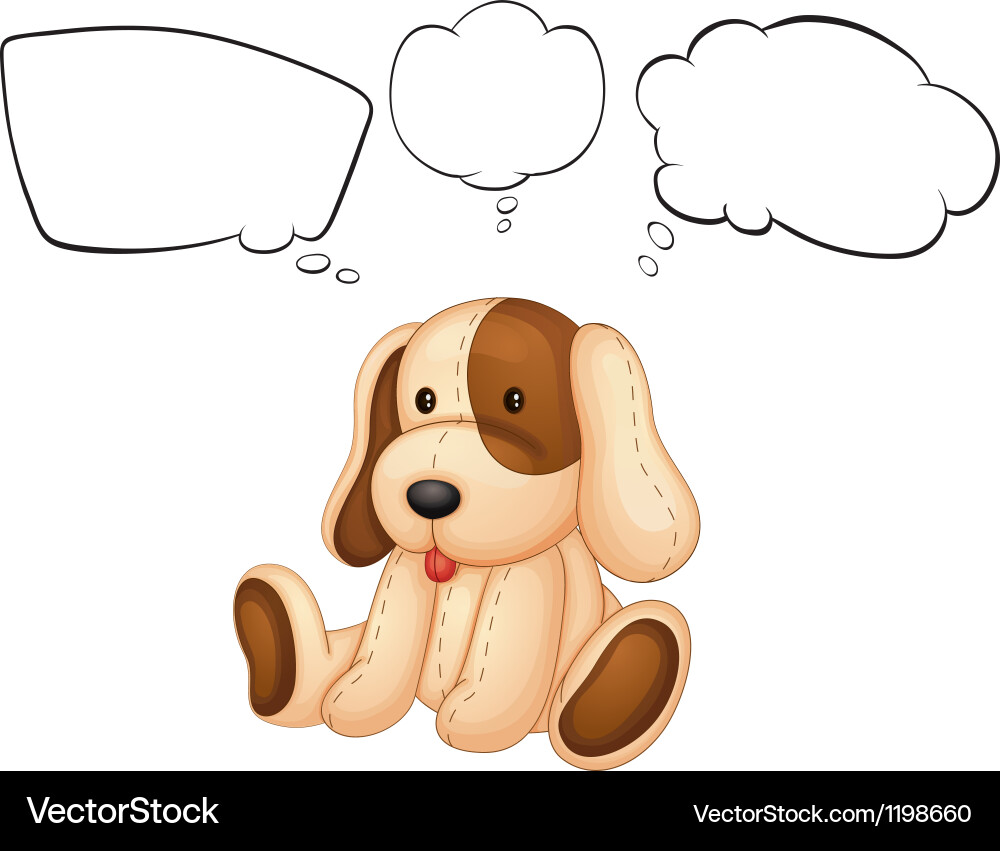 A puppy with empty thoughts vector image