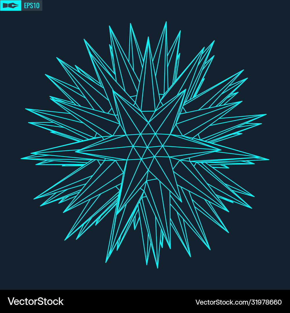 Abstract wireframe sphere with noise Abstract wireframe sphere with noise vector image