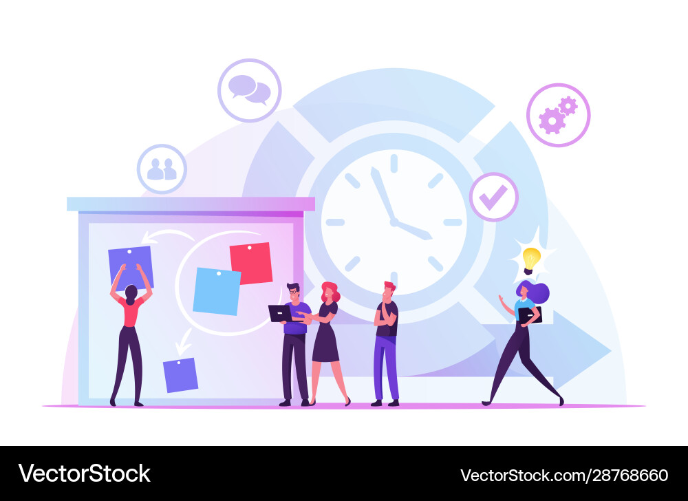 Agile Team Planning Workflow vector image