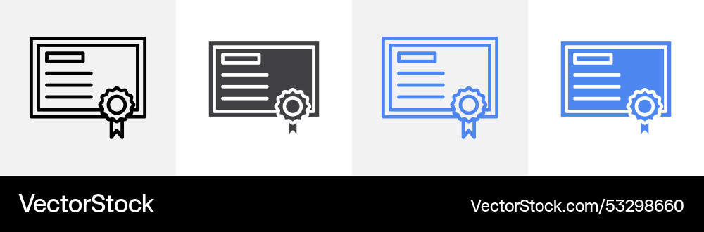 Certificate icon set use for web ui or app Certificate icon set use for web ui or app Vector Image