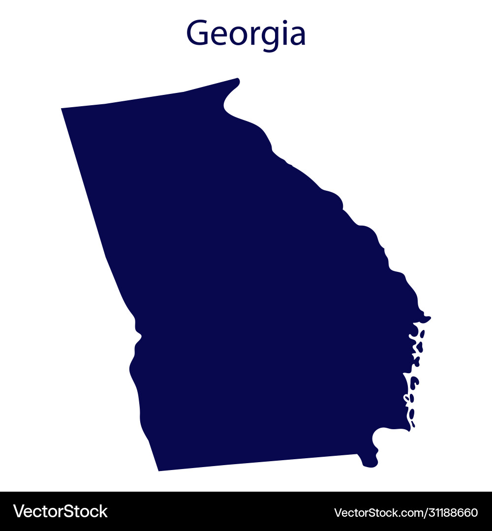 Georgia State Silhouette Vector Image