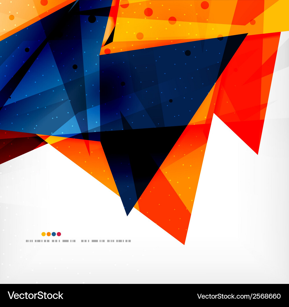 Modern 3d glossy overlapping triangles Vector Image