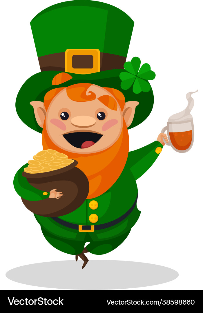 Saint-patrick Cartoon Charakter Saint-patrick Cartoon Charakter vektorbild