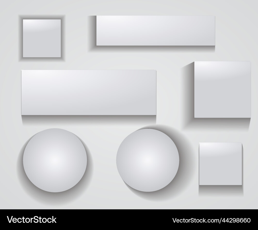 Shadows set isolated on transparent background vector image