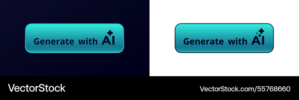 Shiny blue button design with generate vector image