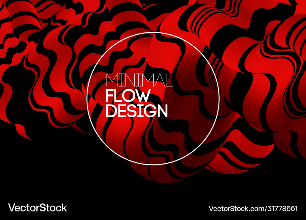 Abstract Red Flow Motion Background vector image