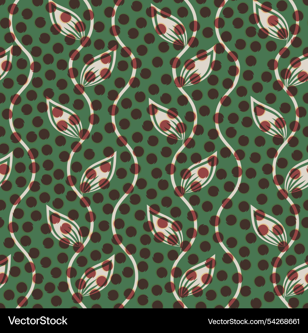 Berry and leaf seamless background pattern Berry and leaf seamless background pattern Vector Image