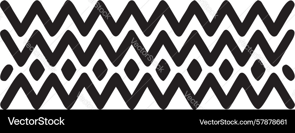 Bold zigzag pattern abstract geometric dynamic vector image