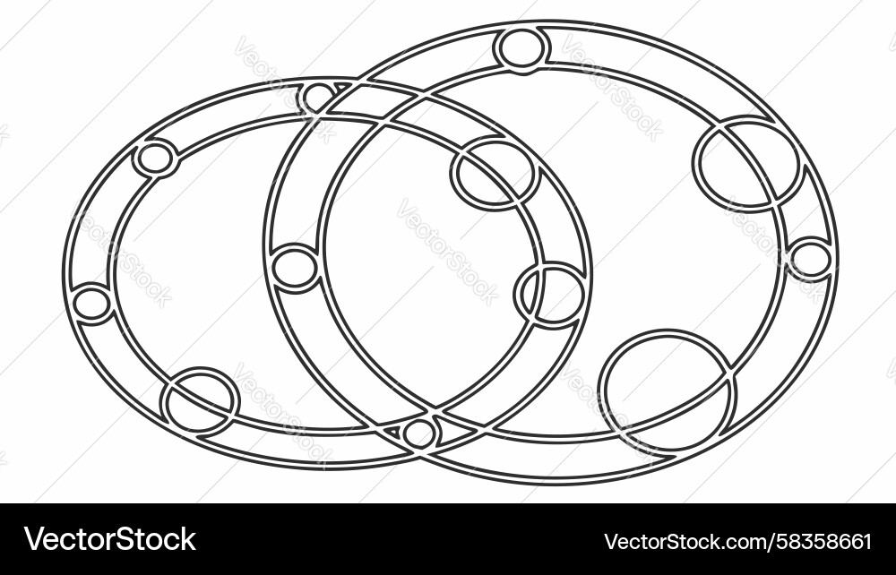 Circular Ring Connection Pattern Vector Image