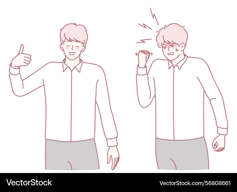 Exploring positive expressions and gestures within Vector Image