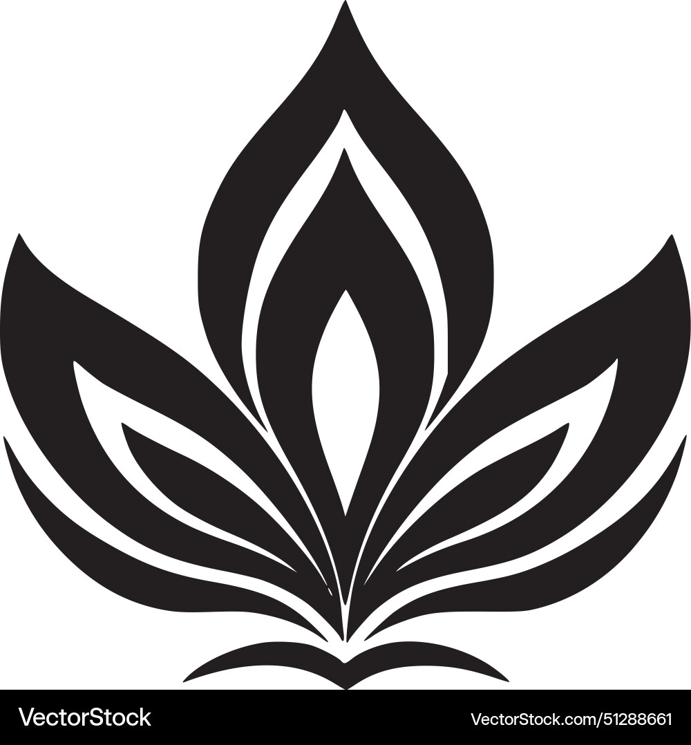 Flower - black and white Royalty Free Vector Image