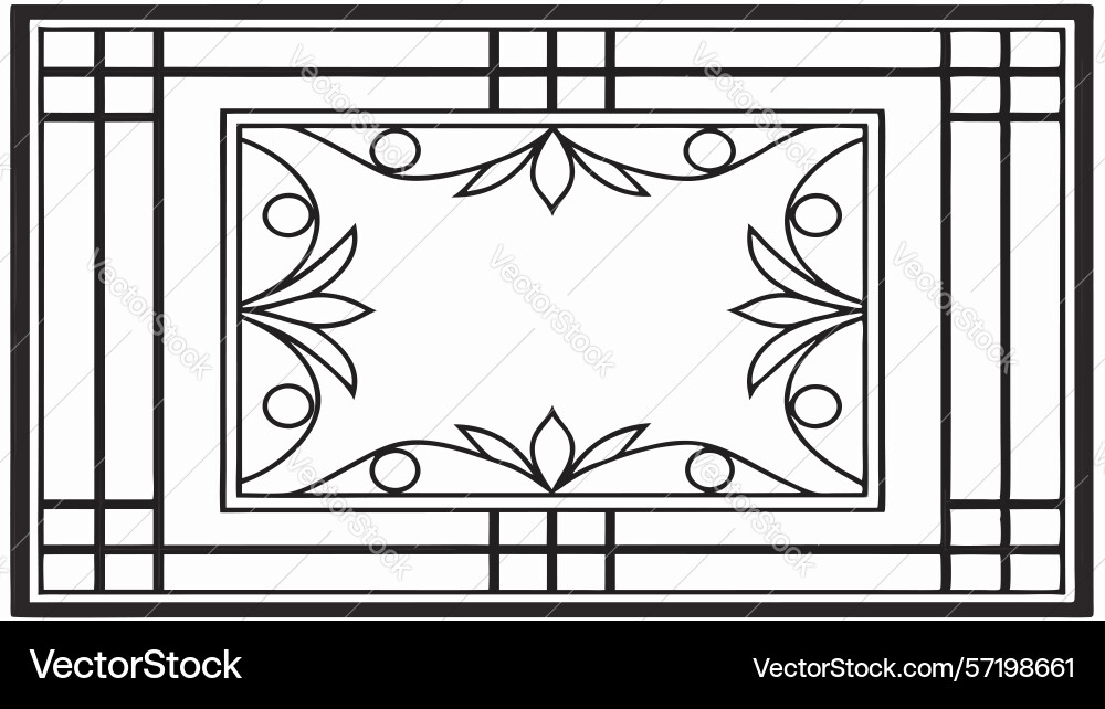 Minimalist rectangular frame with elegant corners Vector Image