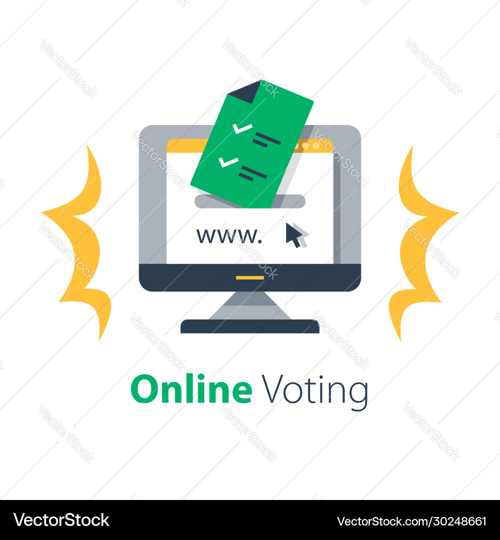Online Voting Submission vector image
