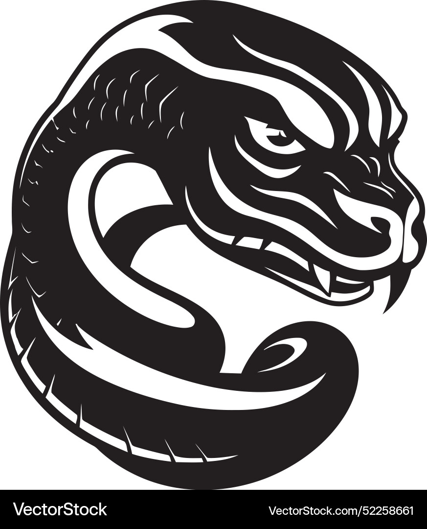 Shadowed viper essence black snake python shadows Shadowed viper essence black snake python shadows Vector Image