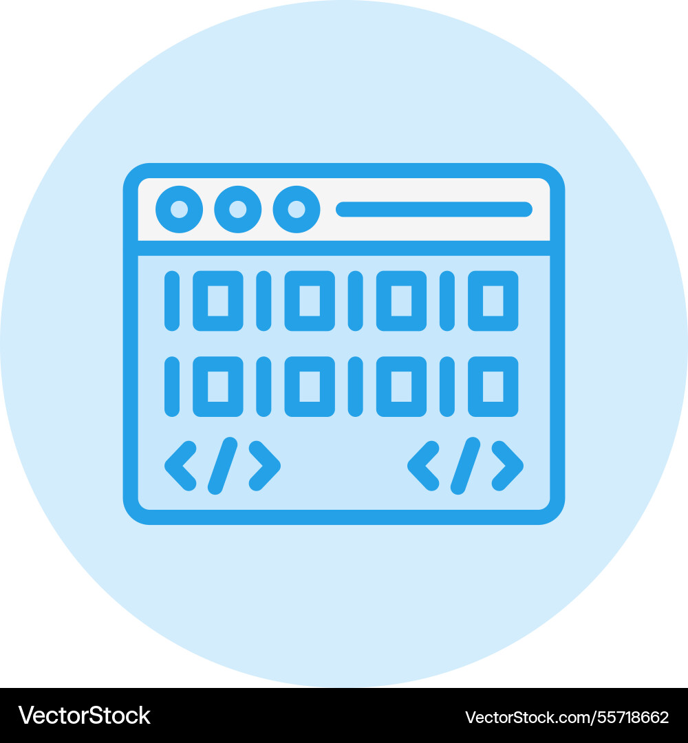 Binary code icon design Vector Image