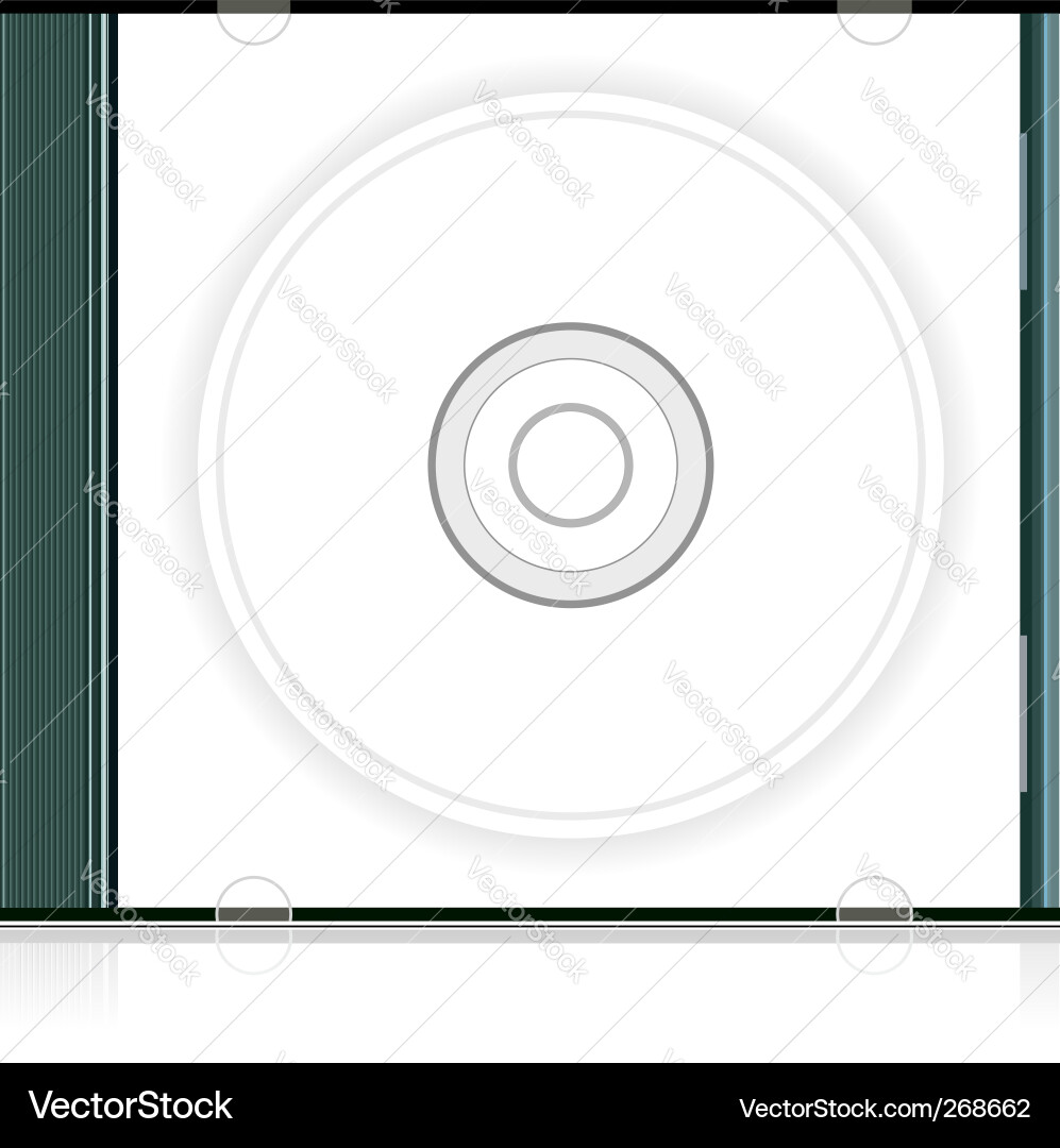 Empty CD Box Vector Image