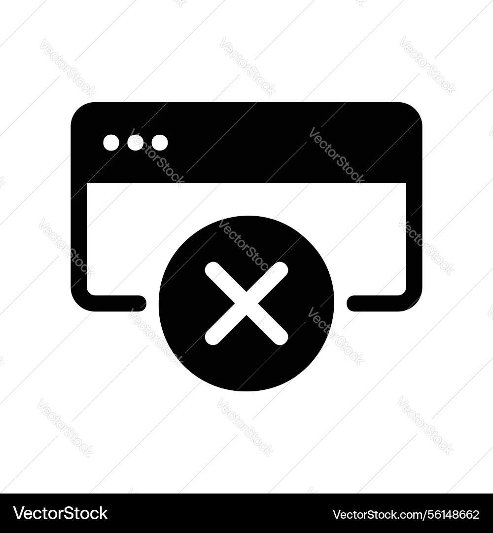Outline browser window icon with a circular vector image