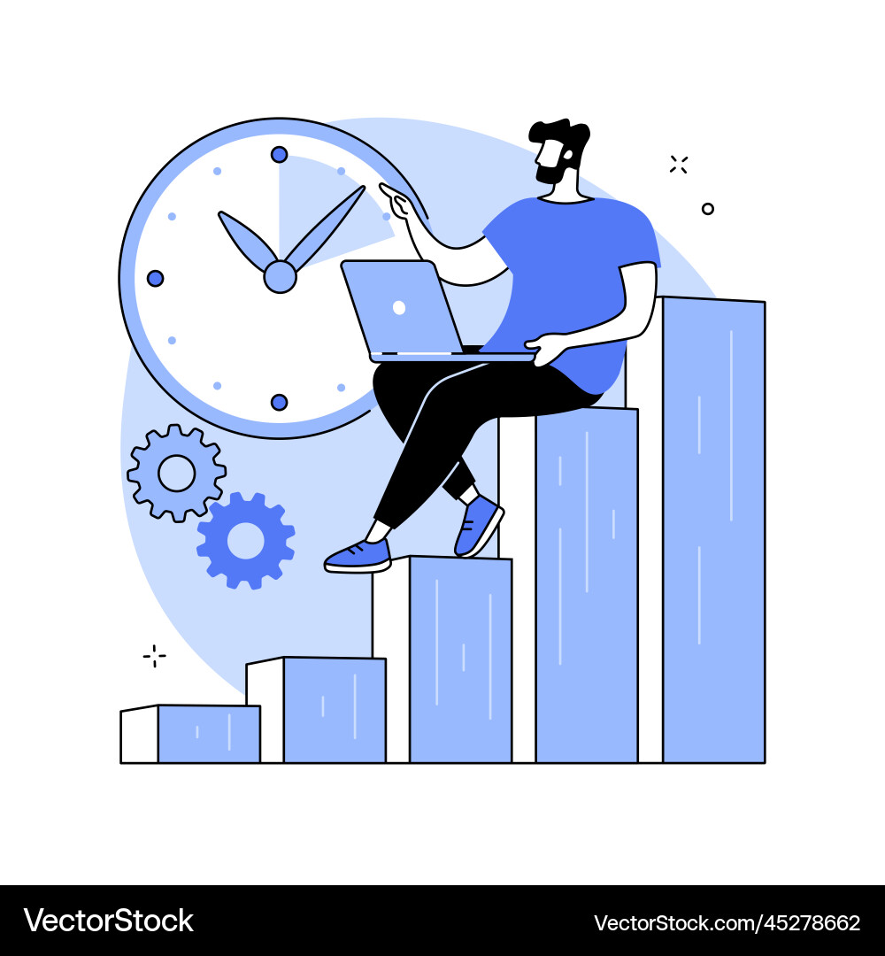 Productivity abstract concept Royalty Free Vector Image