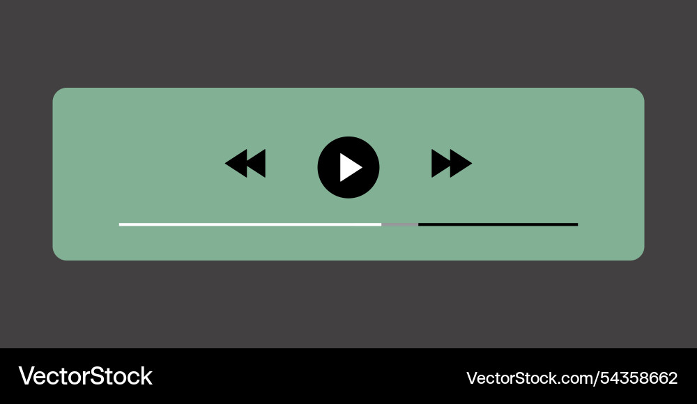 Template video player for web and mobile apps vector image