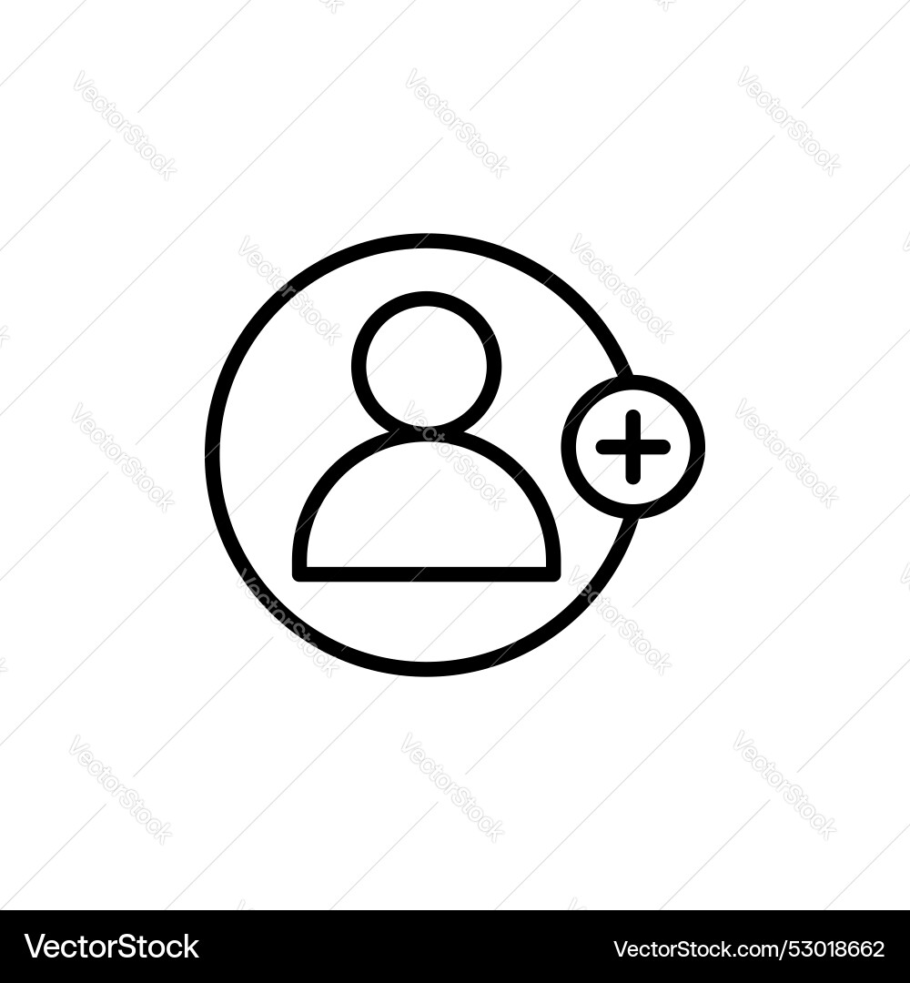 User Add Icon - Account Creation vector image