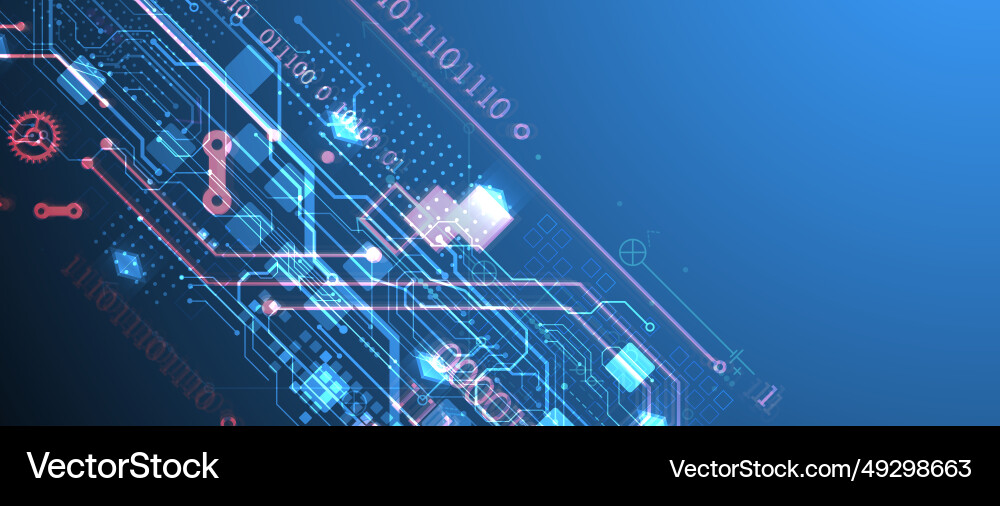 Abstract circuit board on gradient color Abstract circuit board on gradient color vector image