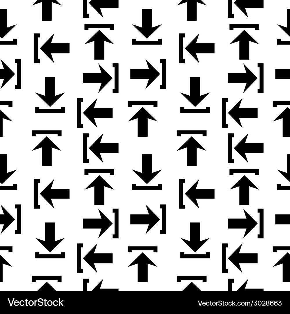 Arrow icon seamless pattern Vector Image