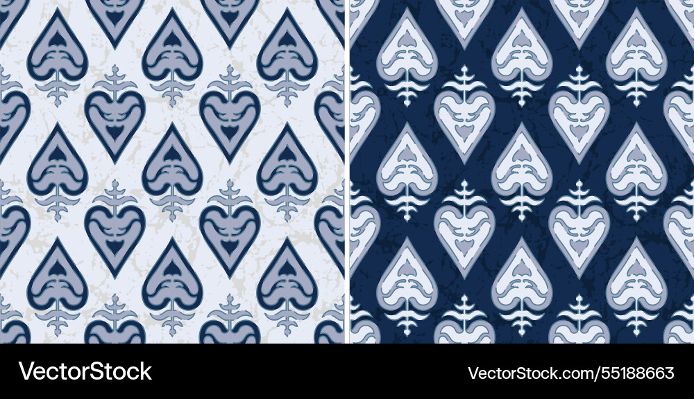 Betel leaf abstract block repeat pattern vector image
