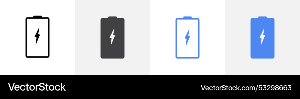 Charging icon set use for web ui or app Charging icon set use for web ui or app Vector Image