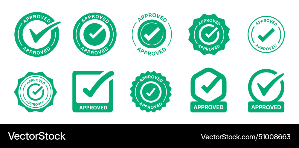 Check marks icon set Check marks icon set vector image