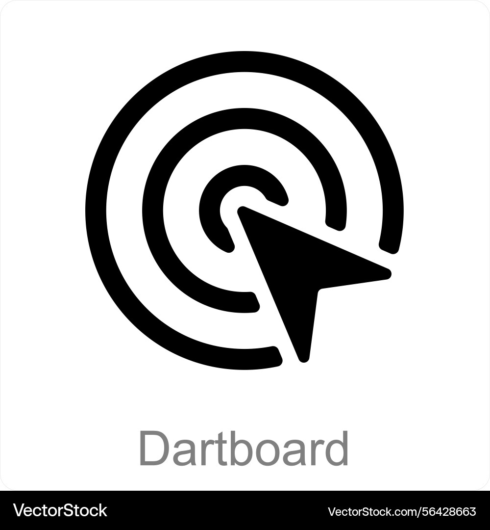 Dartboard and target icon concept Vector Image