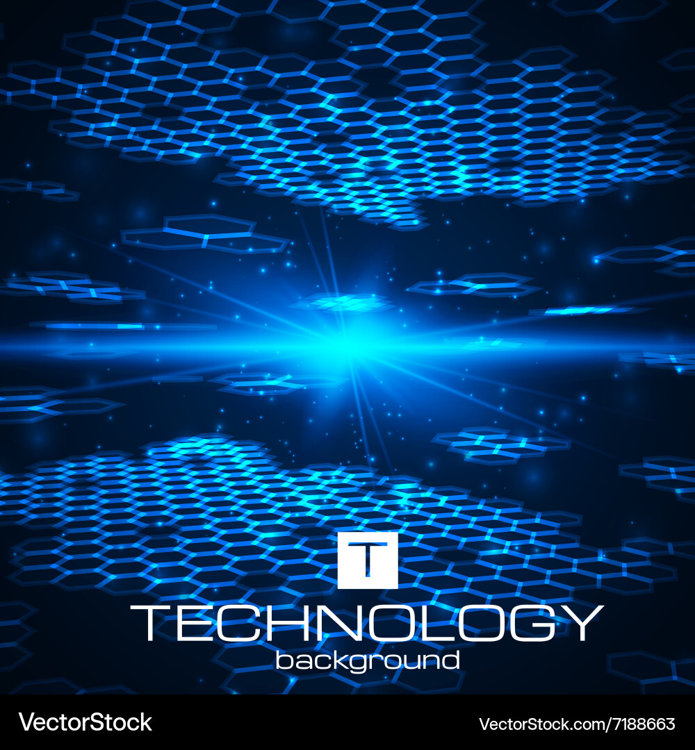 Futuristic Digital Network Background vector image