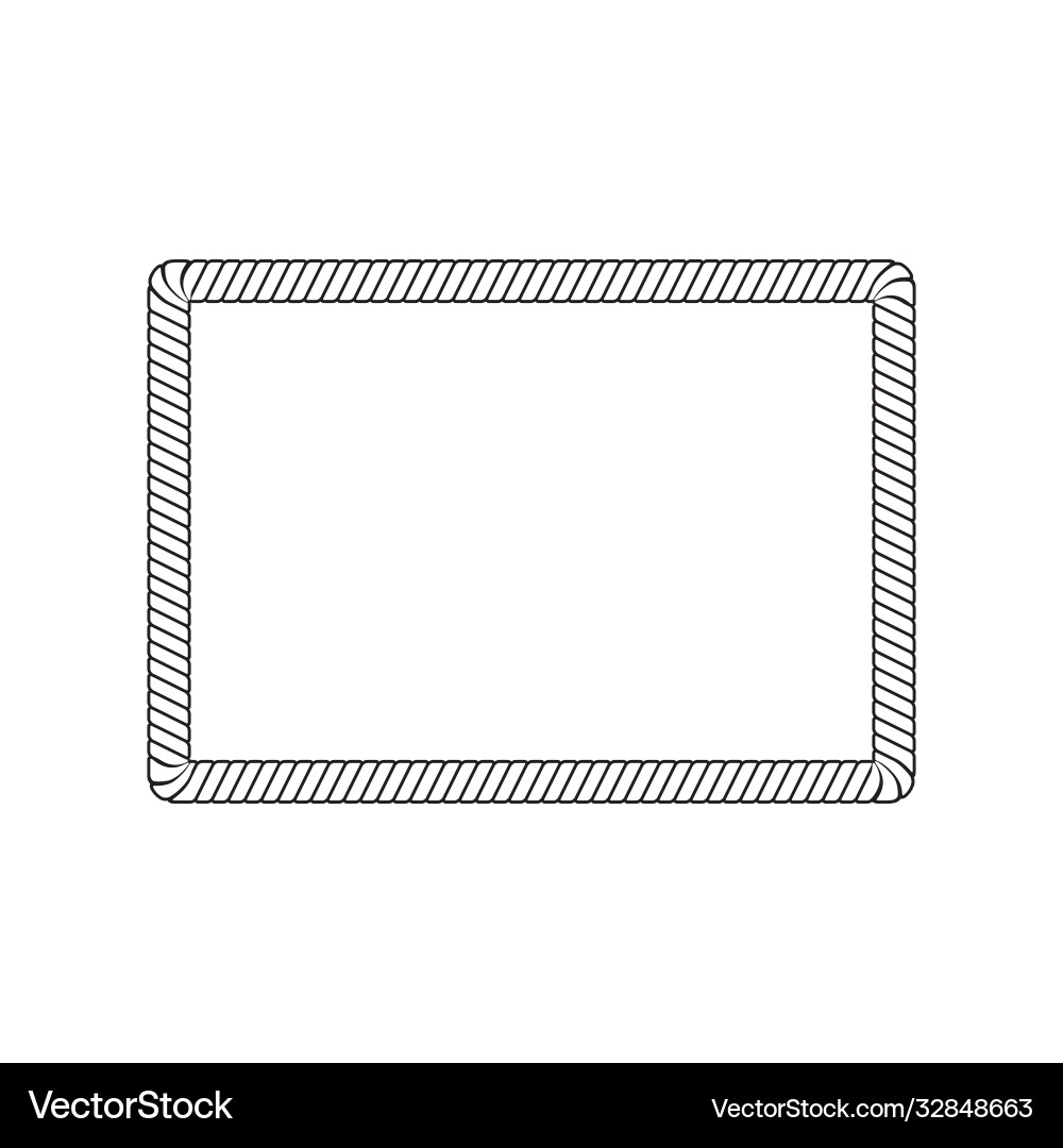 Nautical Rope Frame vector image