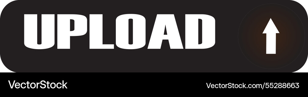 Upload button black file eps vector image