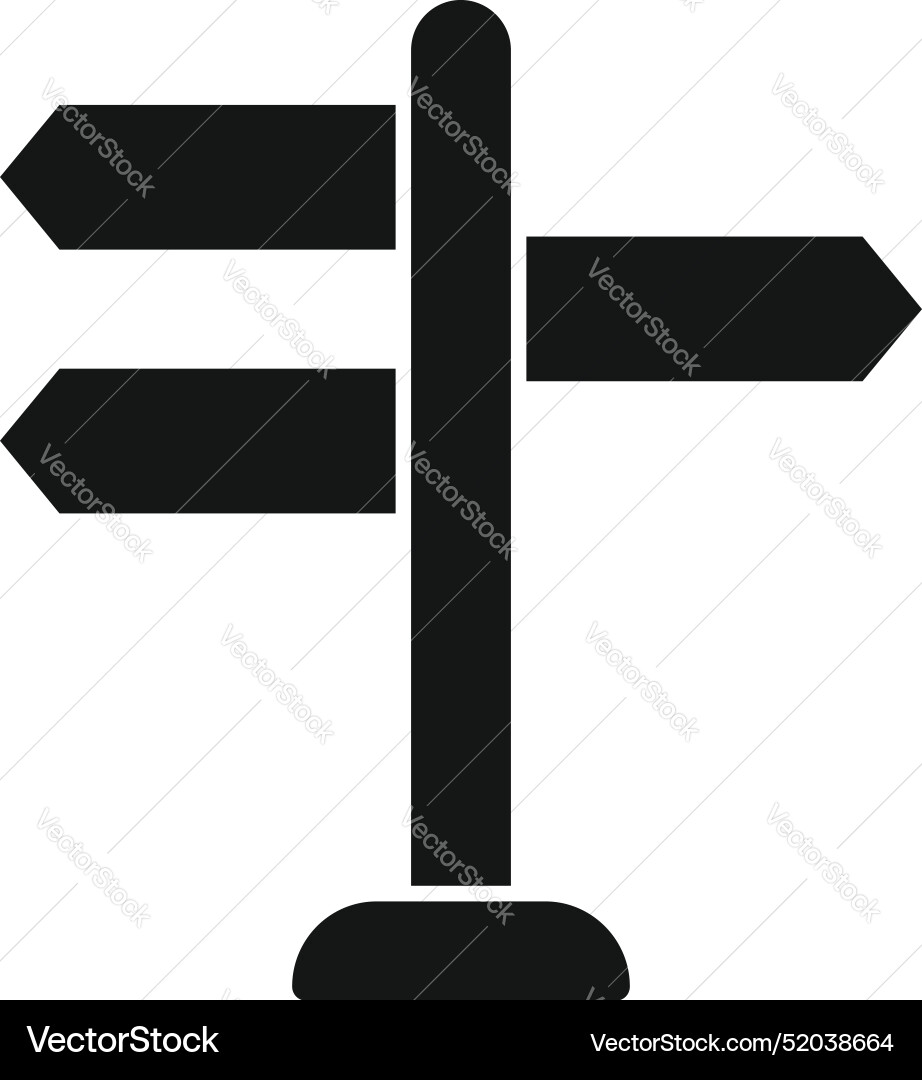 Direction sign post pointing different ways icon Vector Image