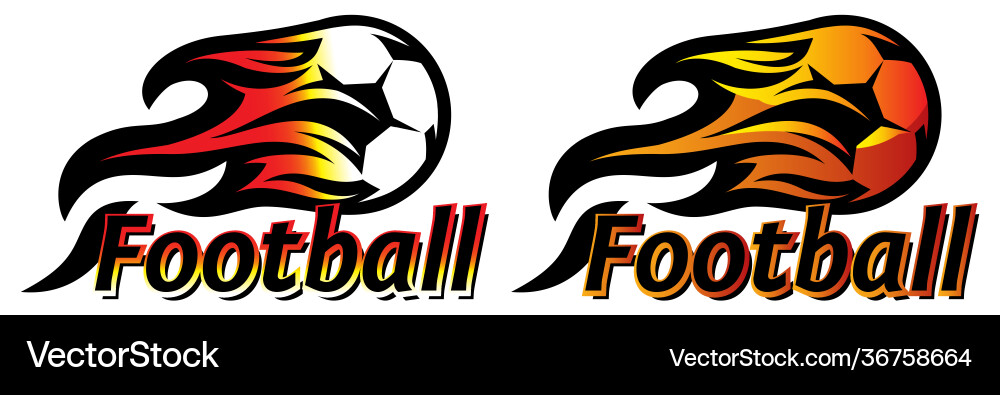 Ein Set zwei Farbvorlagen mit Fußballbällen Ein Set zwei Farbvorlagen mit Fußballbällen vektorbild