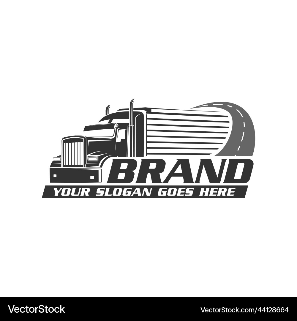 Modern Trucking Logo - Trailer & Truck vector image