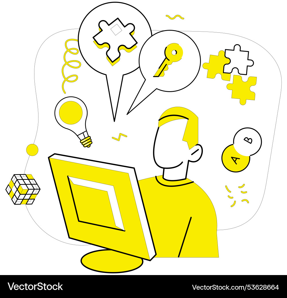 Problem solving metaphorically vector image