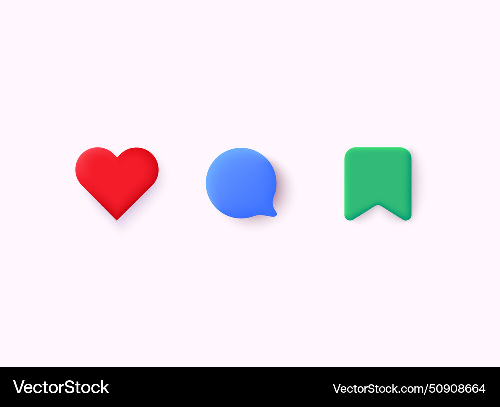 Set of generic social media user interface icons vector image