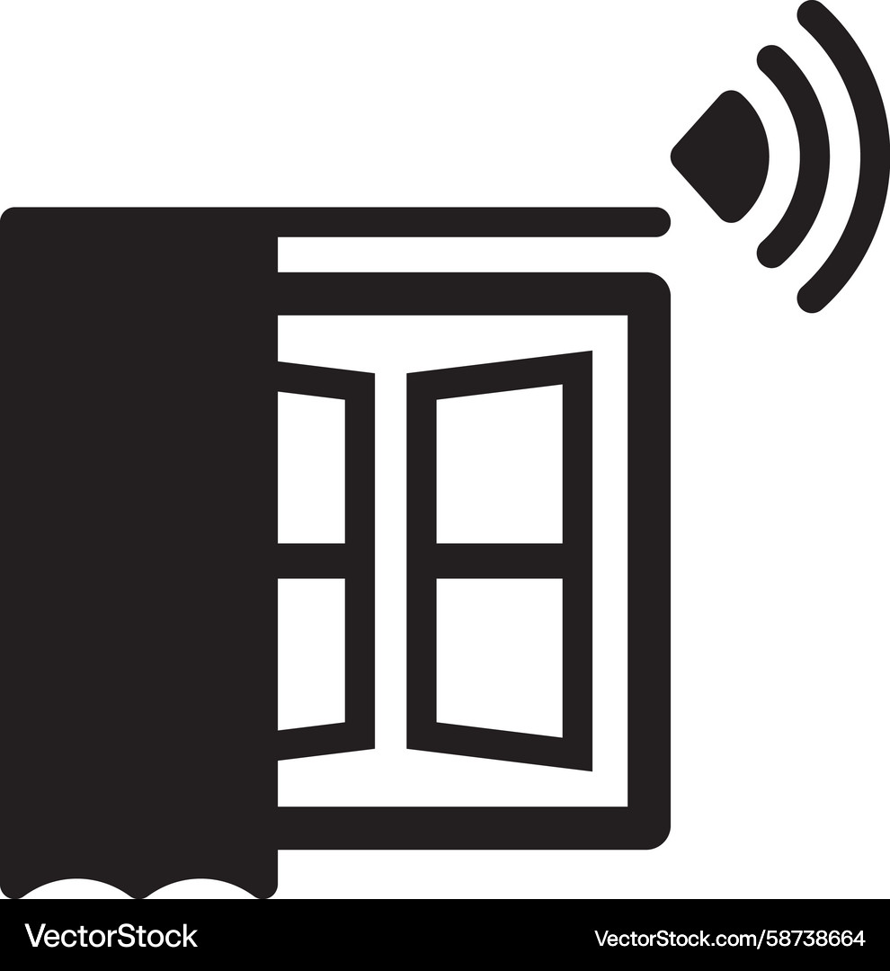 Smart Window Control with WiFi Vector Image