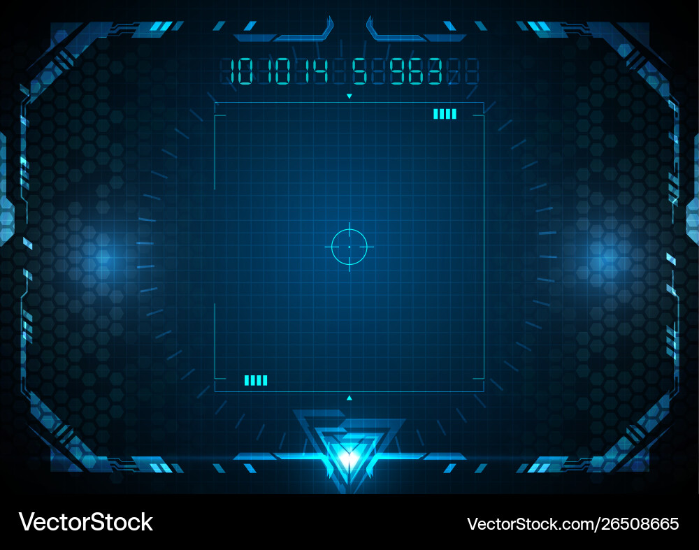Futuristic game border and interface Futuristic game border and interface vector image