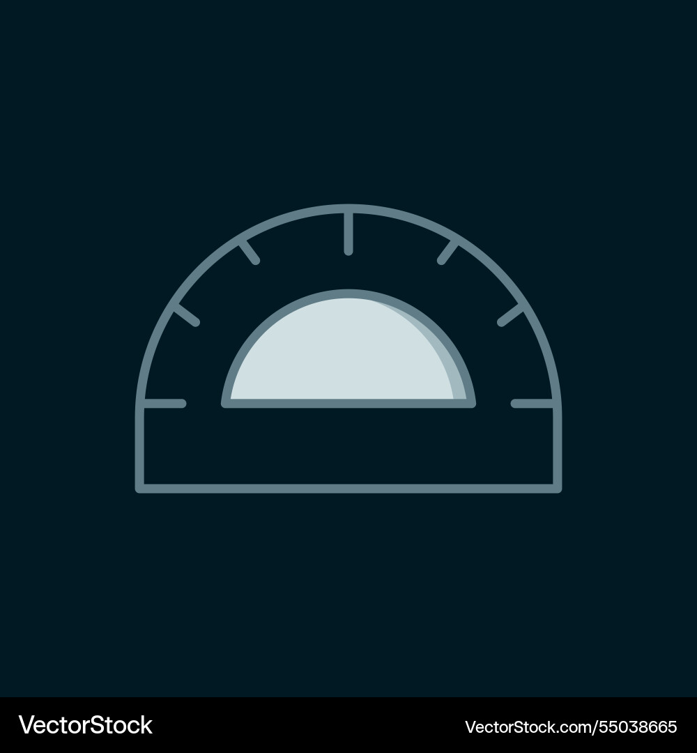 Line protractor grid for measuring degrees icon Line protractor grid for measuring degrees icon vector image