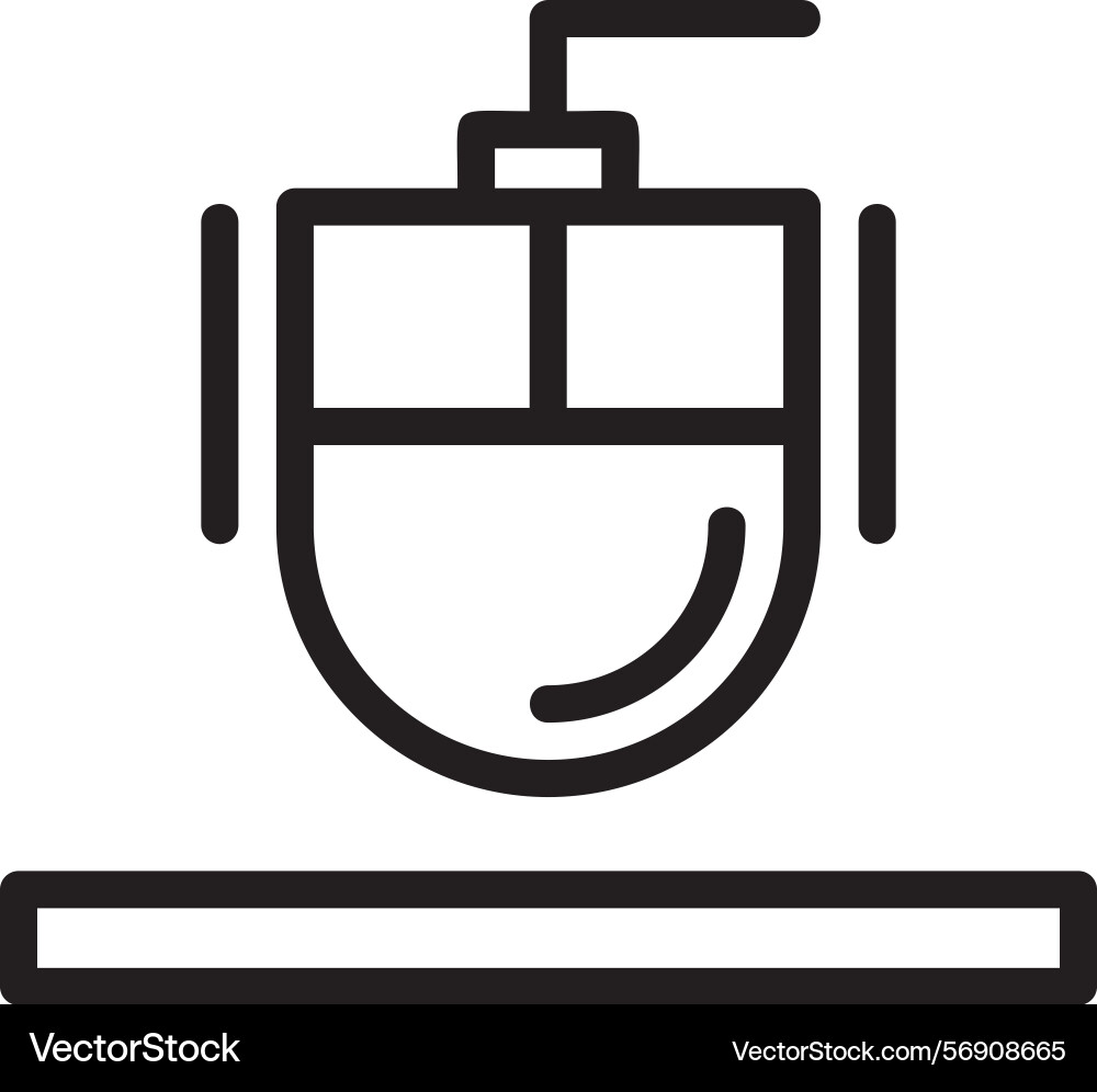 Mouse linear style icon design Vector Image