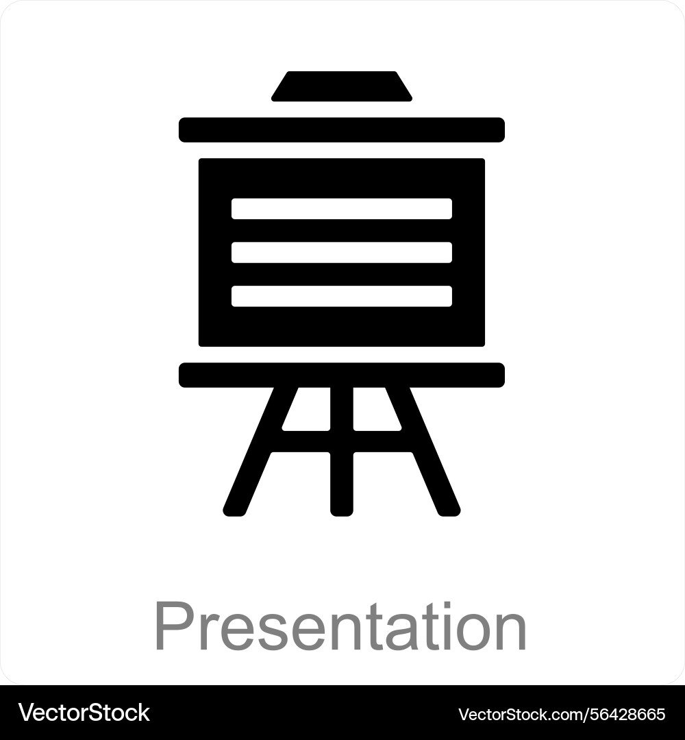 Presentation and slides icon concept Vector Image