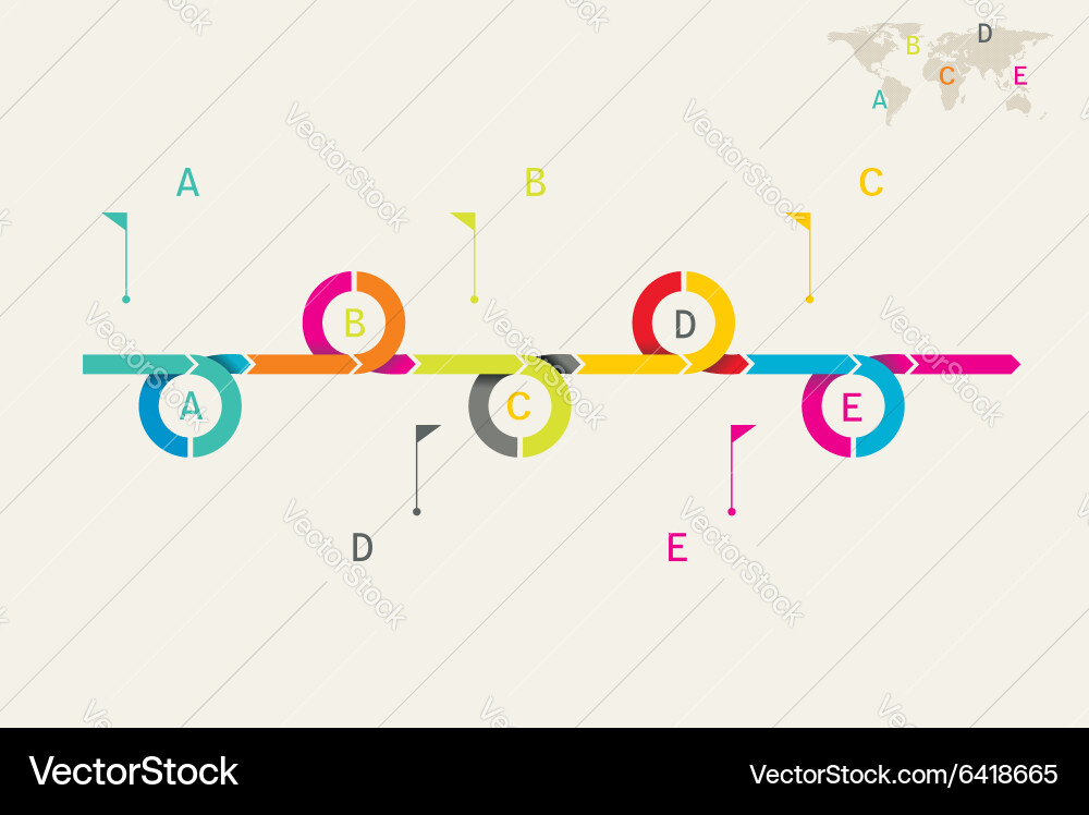 Time line design can be used for workflow layout Vector Image