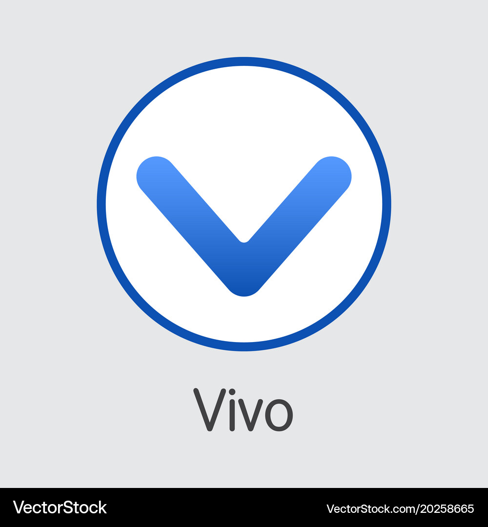 Vivo crypto currency coin image – Royalty-Free Vector | VectorStock
