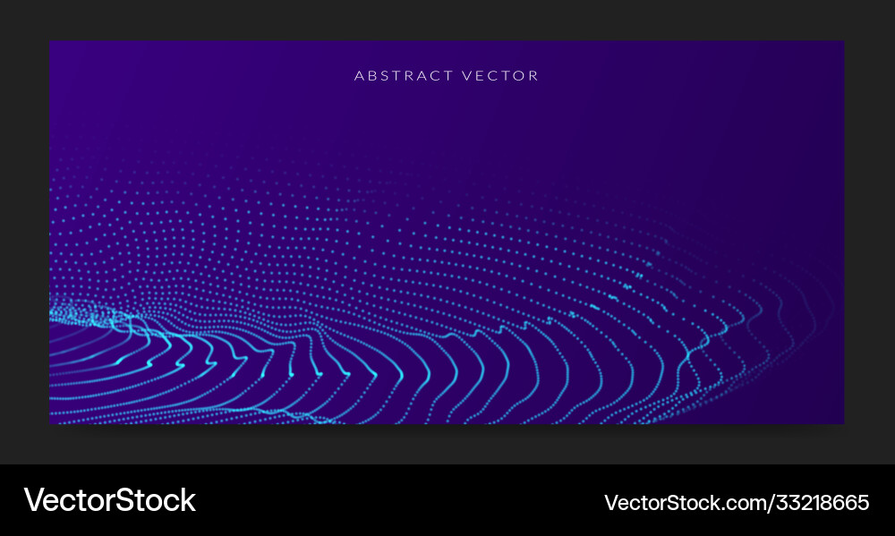 Wavy abstract object made particles Vector Image