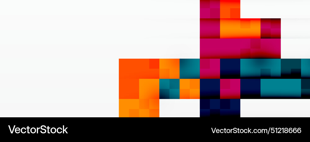 A stack of colorful squares on white background Vector Image