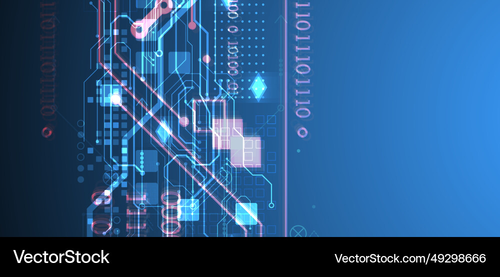 Abstract circuit board on gradient color Abstract circuit board on gradient color vector image