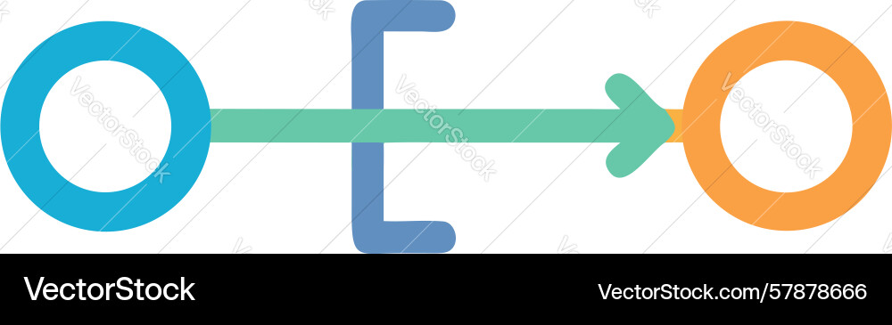 Abstract connection flow for data or system vector image